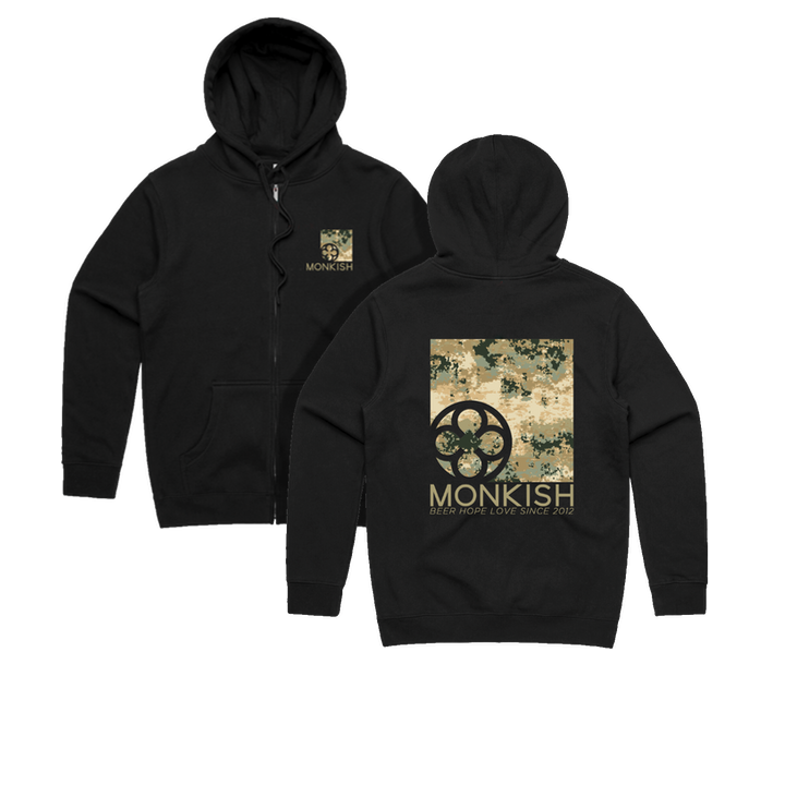 Zip Hoodie: Cornered Camo